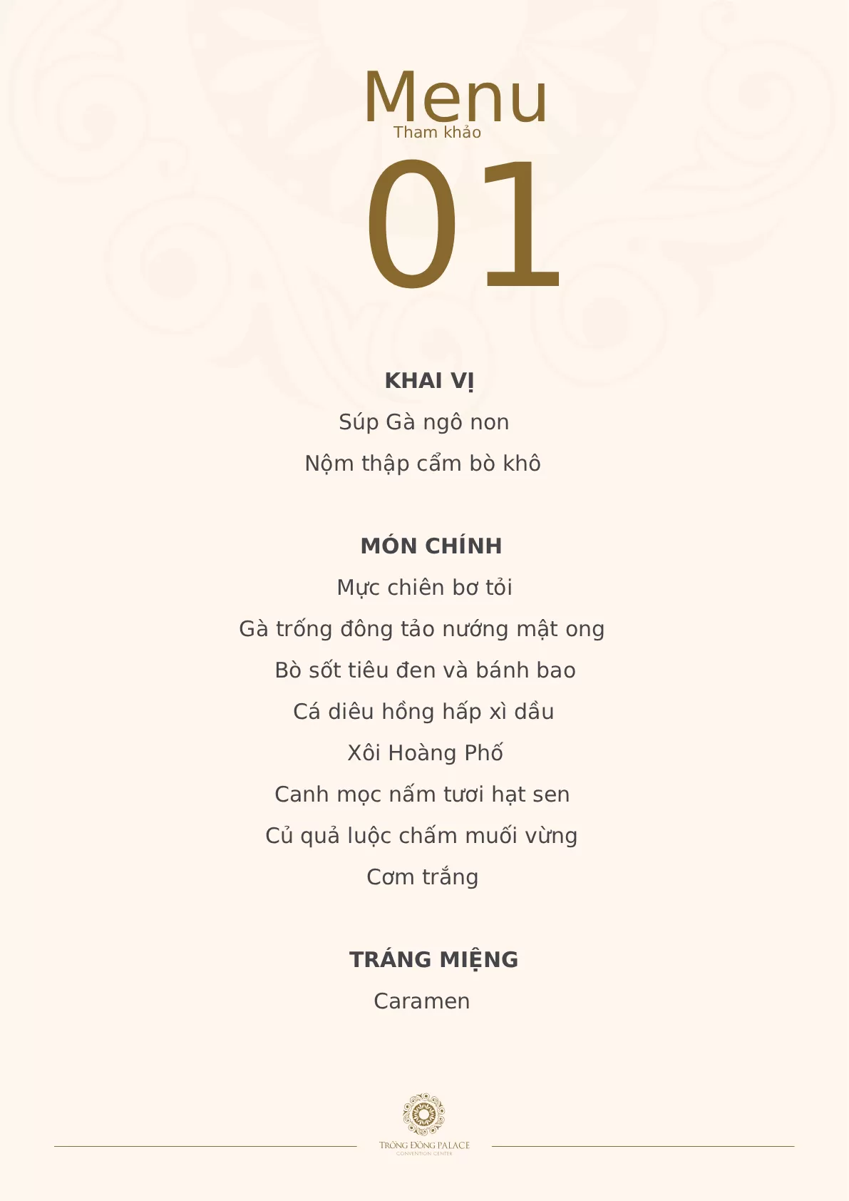 Menu tiệc tại gia